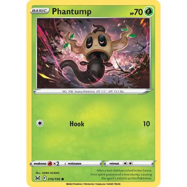 Pokemon Trading Card Game Lost Origin Common Phantump #16