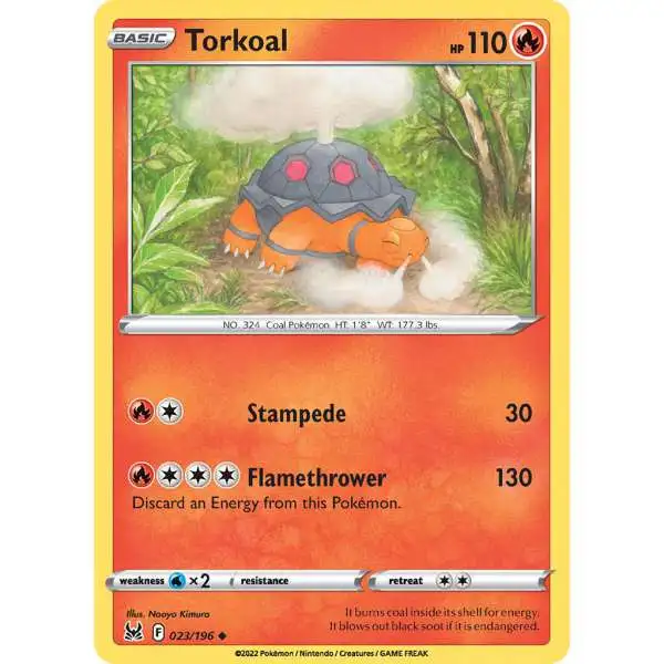 Pokemon Trading Card Game Lost Origin Uncommon Torkoal #23