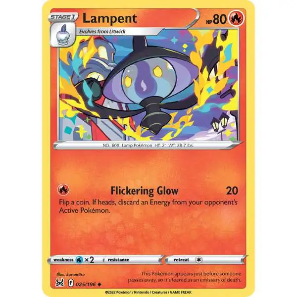 Pokemon Trading Card Game Lost Origin Uncommon Lampent #25