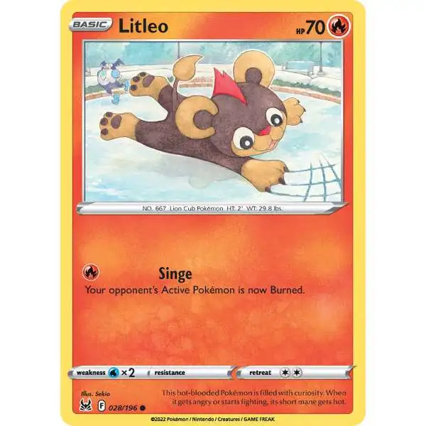 Pokemon Trading Card Game Lost Origin Common Litleo #28