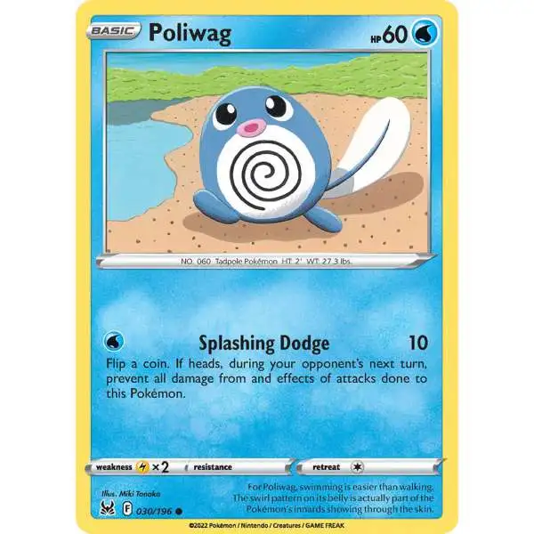 Pokemon Trading Card Game Lost Origin Common Poliwag #30
