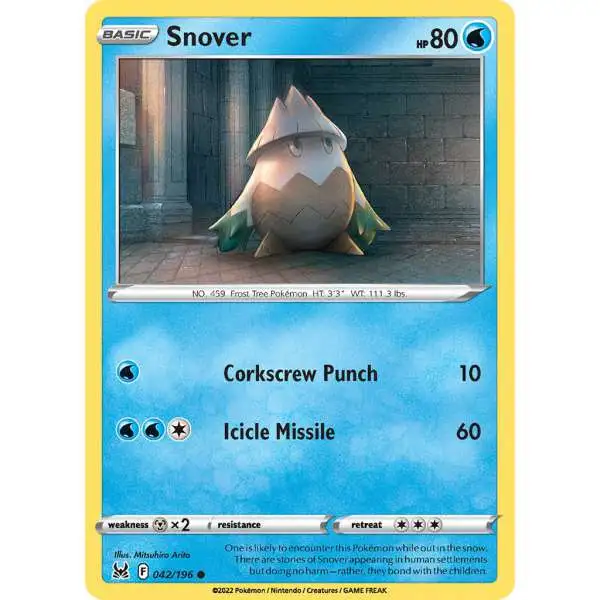 Pokemon Trading Card Game Lost Origin Common Snover #42