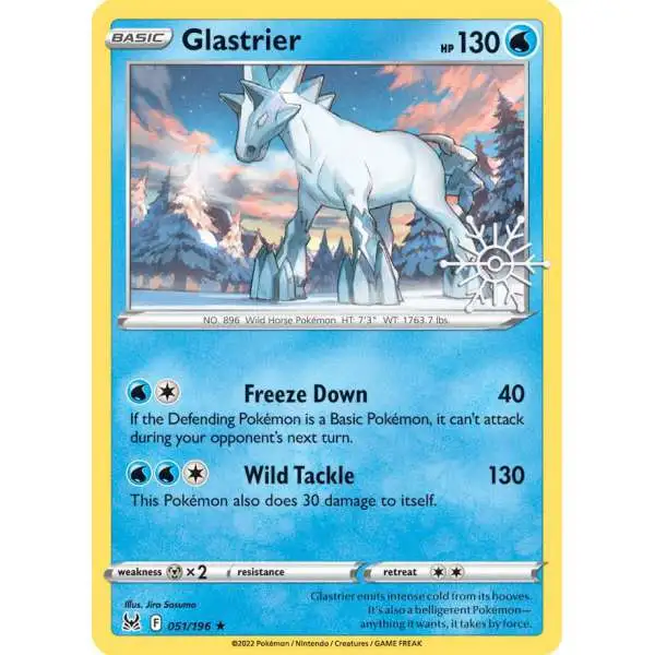 Pokemon Trading Card Game Lost Origin Holo Rare Glastrier #51 [Holiday Calendar]