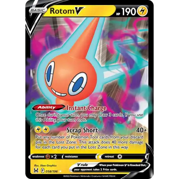 Pokemon Trading Card Game Lost Origin Ultra Rare Rotom V #58