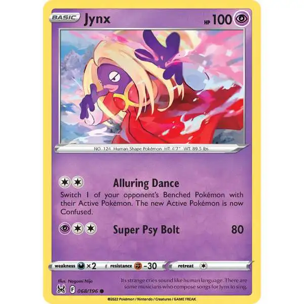 Pokemon Trading Card Game Lost Origin Common Jynx #68