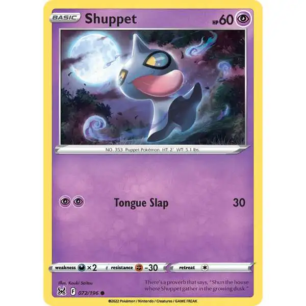 Pokemon Trading Card Game Lost Origin Common Shuppet #72