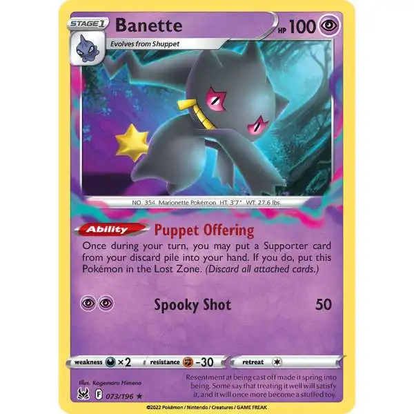 Pokemon Trading Card Game Lost Origin Rare Banette #73