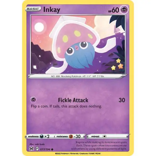 Pokemon Trading Card Game Lost Origin Common Inkay #77