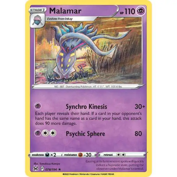 Pokemon Trading Card Game Lost Origin Rare Malamar #78