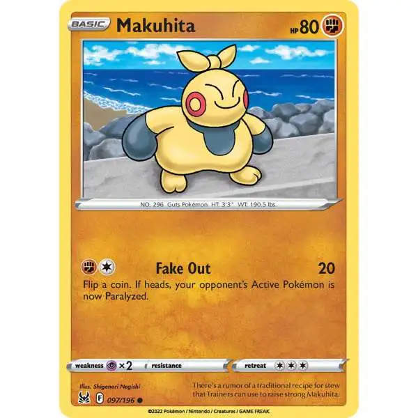 Pokemon Trading Card Game Lost Origin Common Makuhita #97