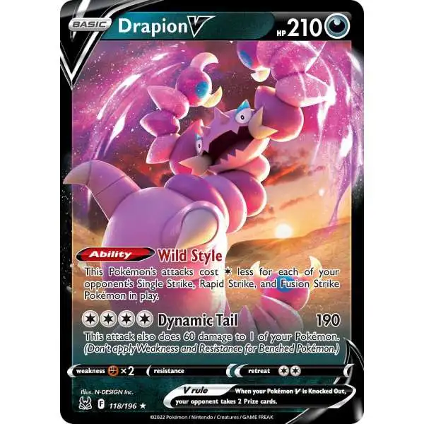 Pokemon Trading Card Game Lost Origin Ultra Rare Drapion V #118