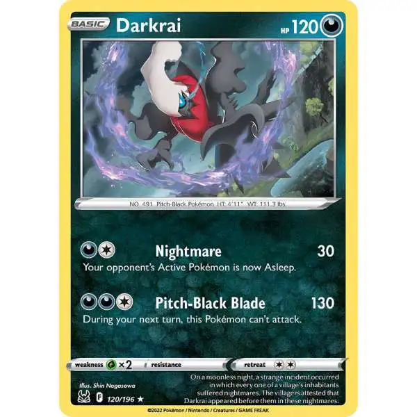 Pokemon Trading Card Game Lost Origin Holo Rare Darkrai #120