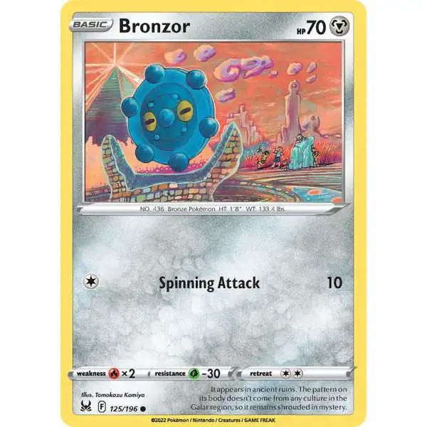 Pokemon Trading Card Game Lost Origin Common Bronzor #125