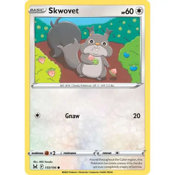 Pokemon Trading Card Game Lost Origin Common Skwovet #150