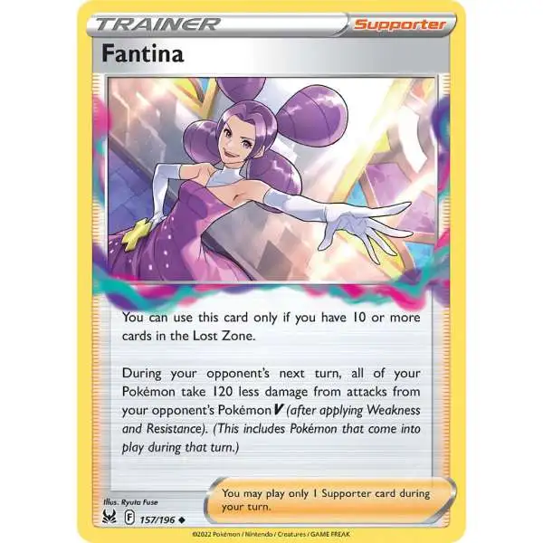 Pokemon Trading Card Game Lost Origin Uncommon Fantina Supporter #157