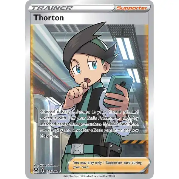 Pokemon Trading Card Game Lost Origin Ultra Rare Thorton #195
