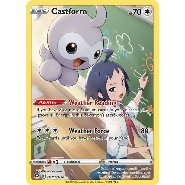 Pokemon Trading Card Game Lost Origin Ultra Rare Castform TG11 [Trainer Gallery]