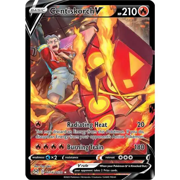 Pokemon Trading Card Game Lost Origin Ultra Rare Centiskorch V TG14 [Trainer Gallery]