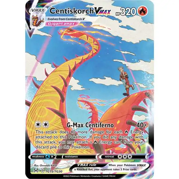 Pokemon Trading Card Game Lost Origin Ultra Rare Centiskorch VMAX TG15 [Trainer Gallery]