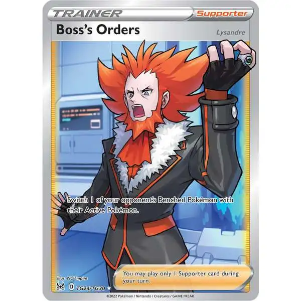 Pokemon Trading Card Game Lost Origin Ultra Rare Boss's Orders TG24 [Lysandre Full Art Trainer Gallery] [Lightly Played]