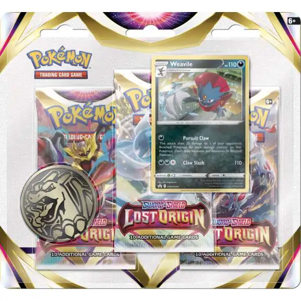 Pokemon Sword & Shield Lost Origin Weavile Special Edition [3 Booster Packs & 1 Foil Promo Card]