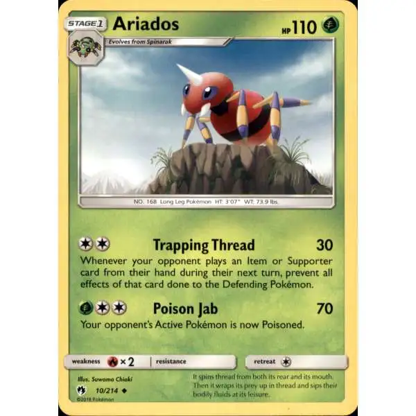 Pokemon Trading Card Game Sun & Moon Lost Thunder Uncommon Ariados #10