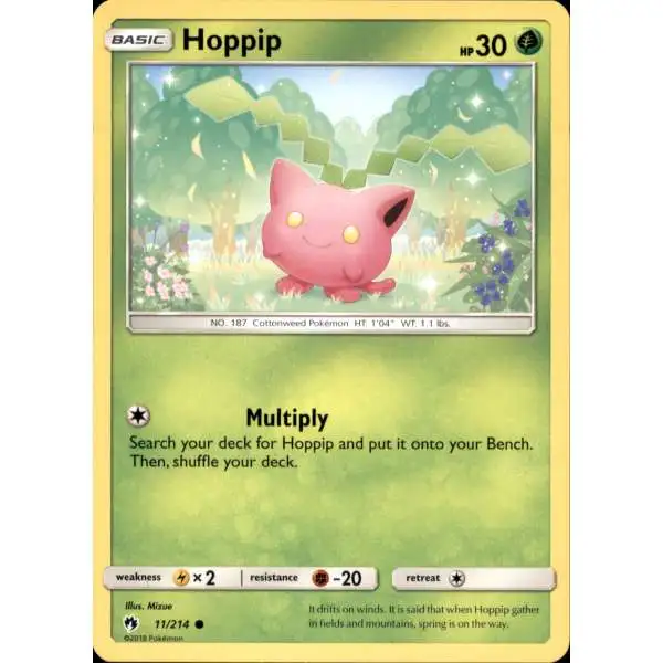 Pokemon Trading Card Game Sun & Moon Lost Thunder Common Hoppip #11