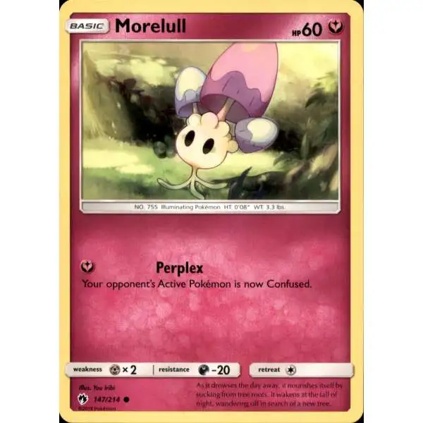 Pokemon Trading Card Game Sun & Moon Lost Thunder Common Morelull #147