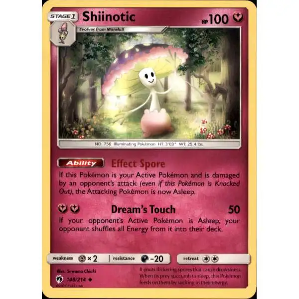 Pokemon Trading Card Game Sun & Moon Lost Thunder Uncommon Shiinotic #148