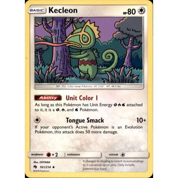 Pokemon Trading Card Game Sun & Moon Lost Thunder Uncommon Kecleon #161