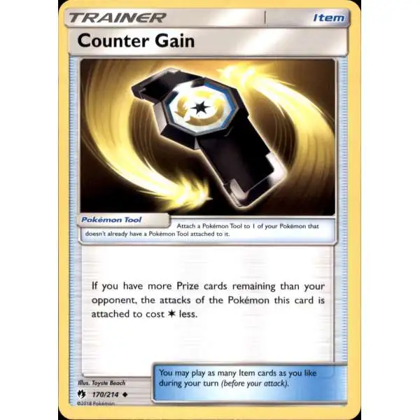 Pokemon Trading Card Game Sun & Moon Lost Thunder Uncommon Counter Gain #170