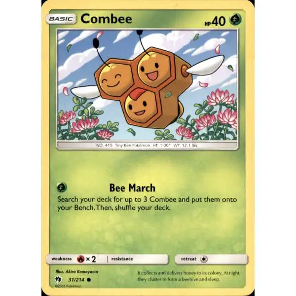 Pokemon Trading Card Game Sun & Moon Lost Thunder Common Combee #31