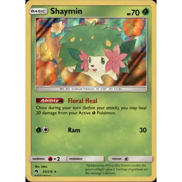 Pokemon Trading Card Game Sun & Moon Lost Thunder Holo Rare Shaymin #33 [Lightly Played]