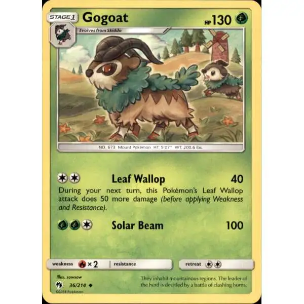Gogoat 10/131 Pokemon Cards from Forbidden Light Nm Mint TCG LP 