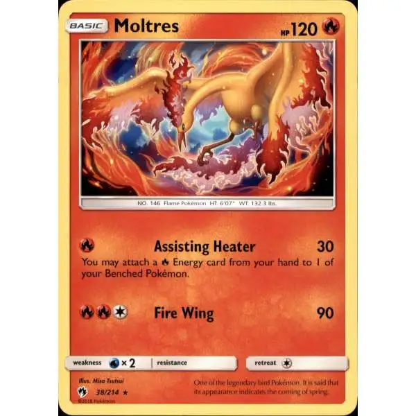Pokemon Trading Card Game Sun & Moon Lost Thunder Rare Moltres #38