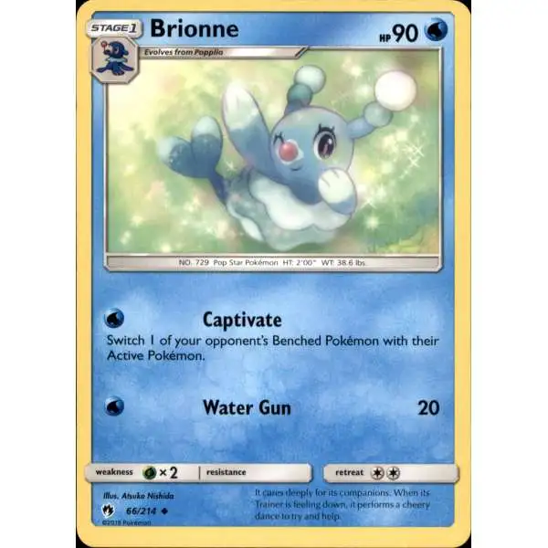Pokemon Trading Card Game Sun & Moon Lost Thunder Uncommon Brionne #66