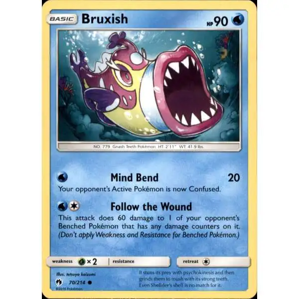 Pokemon Trading Card Game Sun & Moon Lost Thunder Common Bruxish #70