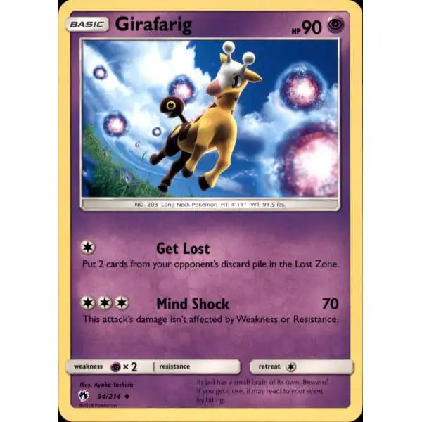 Pokemon Trading Card Game Sun & Moon Lost Thunder Uncommon Girafarig #94