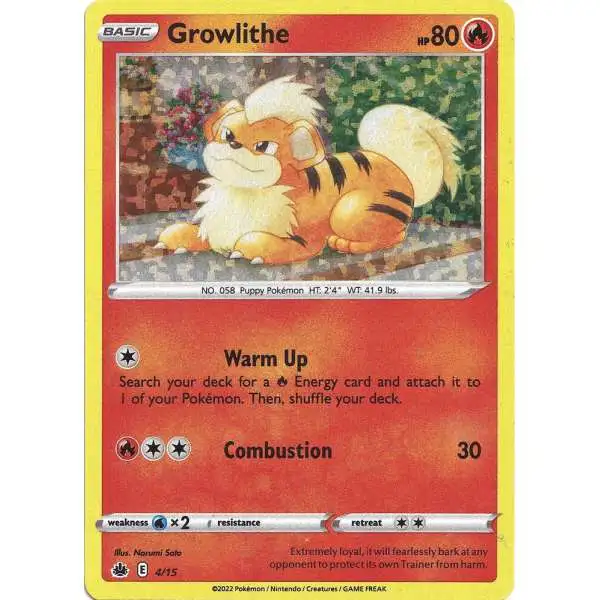 Pokemon 2022 McDonald's Happy Meal Growlithe #4 [Equivalent of a Booster Box, 4 Cards Per Pack]