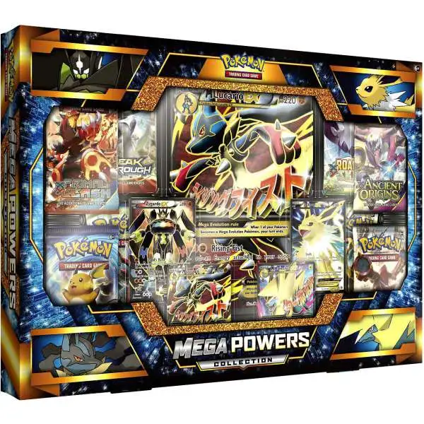 Pokemon XY Lucario-EX & Manectric-EX Mega Powers Collection [8 Booster Packs, 4 Promo Cards & Oversize Card]