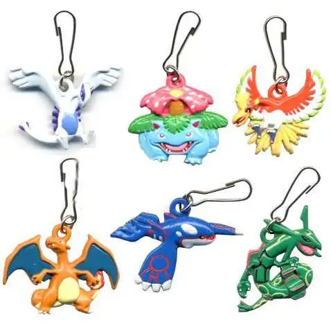 Pokemon Set of 8 Metal Keychain Mini Dangler Figures