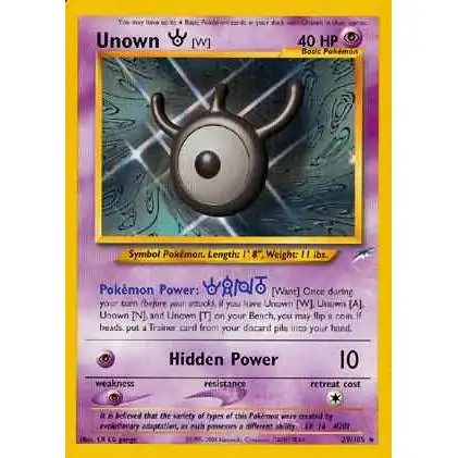 Pokemon Neo Destiny Rare Unown [W] #29 [Lightly Played]