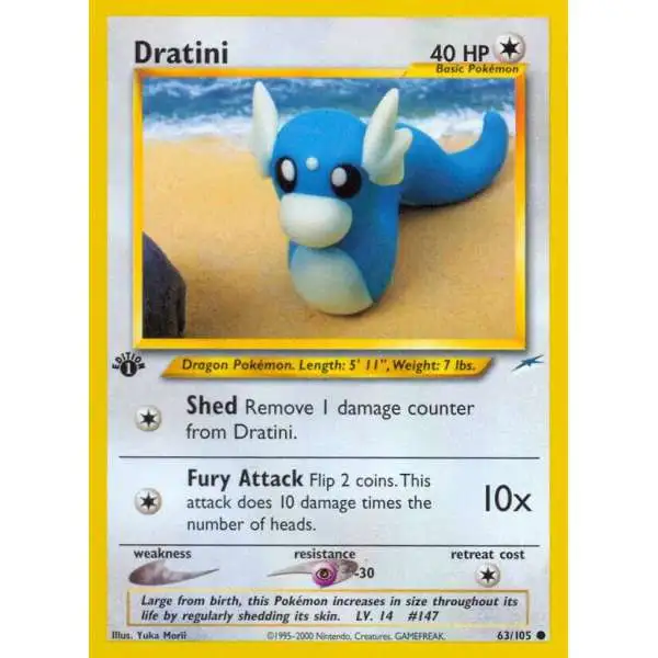 Pokemon Neo Destiny Common Dratini #63 [1st Edition] [Lightly Played]