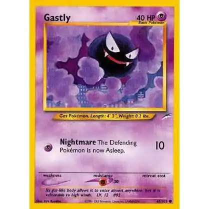 Pokemon Neo Destiny Common Gastly #65 [First Edition - Lightly Played] [Lightly Played]