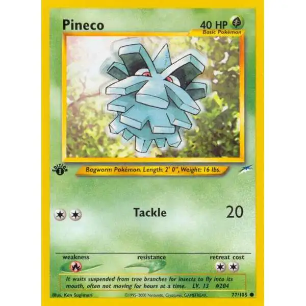 Pokemon Neo Destiny Common Pineco #77 [1st Edition - Lightly Played] [Lightly Played]