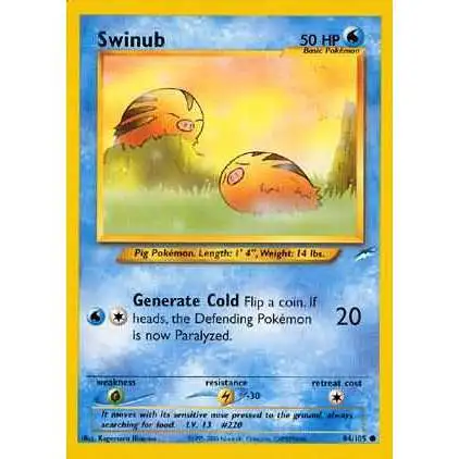 Pokemon Neo Destiny Common Swinub #84