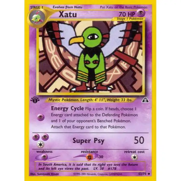 Pokemon Neo Discovery Uncommon Xatu #52 [1st Edition] [Lightly Played]