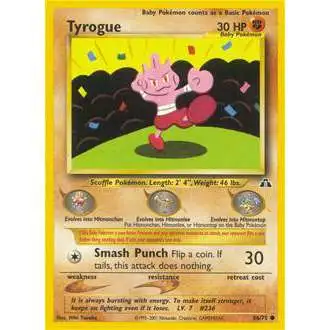 Pokemon Neo Discovery Common Tyrogue #66 [Lightly Played]