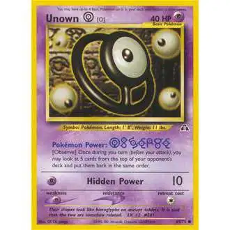 Pokemon Unown Reverse Foil Heart Gold & Soul Silver Undaunte