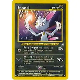 Pokemon Neo Genesis Rare Sneasel #25 [Damaged]